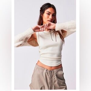 NWOT Free People Prima Donna Knit Bolero Cropped cardigan sweater